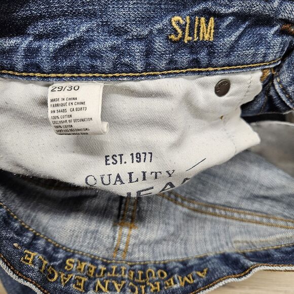 AMERICAN EAGLE Mens Straight Leg Slim Denim Jeans Size 29 - Picture 3 of 4